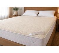 Merino Wool Surmatelas réversible 100% Laine d'agneau mérinos pour lit Simple 90 x 200 cm Produit Naturel Parfait pour Cadeau