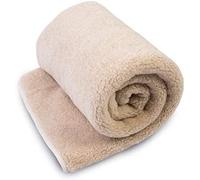 Merino Wool Woolmark Couverture en laine pour lit king size 250 x 200 cm Beige