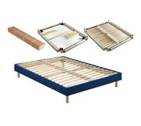 Mérinos Sommier déco 2 places - Bleu