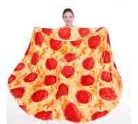 mermaker Couverture Pizza Pepperoni 2.0 Double Face, Couverture Fantaisie réaliste pour Enfants et Adultes, Douce, Cadeau Amusant pour Adolescents, 152,4 cm, 285 g/m²