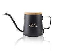 MERMOO YILAN Bouilloire col de cygne 350 ml - Petite cafetière en acier inoxydable - Col de cygne - Pour bouilloire - Noir