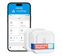 Meross Détecteur de Fuite d'eau Connecté, Hub REQUIS, précise à 0,3mm,100dB | Capteur de Fuite d'eau Wi-FI Compatible avec Matter, Apple Home, Alexa et Google pour la Cuisine, Salle de Bains et Cantine
