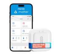 Meross Détecteur de Fuite d'eau Connecté, Hub REQUIS, précise à 0,3mm,100dB | Capteur de Fuite d'eau Wi-FI Compatible avec Matter, Apple Home, Alexa et Google pour la Cuisine, Salle de Bains et Cantine