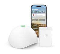 Meross Détecteur de Fuite d'eau Intelligent (avec HUB), Capteur de Fuite d'eau Wi-FI IP67 et 60 DB, Détecteur d'Indondation Compatible avec HomeKit et Google