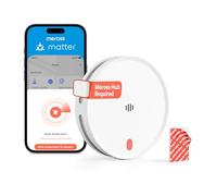 Meross Détecteur de Fumée Connecté avec Alerte APP, Hub requis | Alarme Incendie Wi-Fi avec double capteur optique, maillage anti-insectes 0,8 mm, Certifié conforme à la norme EN 14604