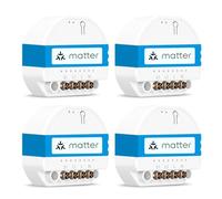 Meross Interrupteur Connecté Matter MSS815, 4 Pièces | Fil Neutre Requis | Commande d'Éclairage et Suivi Conso d'Énergie | Configuration Rapide | Compatible avec Apple HomeKit, Alexa et Google Home