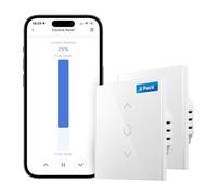 Meross Interrupteur Volet Roulant Connecté (FIL NEUTRE REQUIS), Lot de 2 Interrupteur de Rideau Compatible avec Alexa et Google Home, Contrôle de Pourcentage, Commande Vocale et Contrôle à Distance
