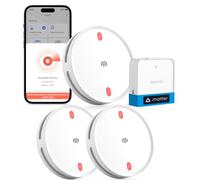 Meross Matter Détecteur de fumée connecté avec Hub, 3 kits | Intelligente Alarme Incendie WIFI, LED rouge d’évacuation, notifications via App, Alexa, Apple Home, Home Assistant, EN14604