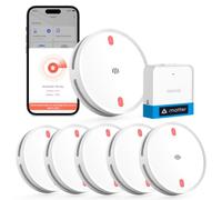 Meross Matter Détecteur de fumée connecté avec Hub, alarme de fumée, 6 kits | Intelligente Alarme Incendie WIFI, LED rouge d’évacuation, notifications via App, Alexa, Apple Home, Home Assistant, EN14604