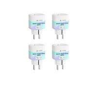 Meross Matter Prise Connectée (Type F), 16A Prise WiFi Compatible avec Apple Home, Alexa et Google Home, Lot de 4 Prise avec Mesure de Consommation d'Énergie pour Panneau Solaire Photovoltaïque
