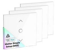 MEROSS MRS100MA(EU) : Coffret de 4 interrupteurs intelligents Wi-Fi pour volets roulants (compatible Matter)