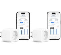 Meross Prise Connectée (Type E), 16A Prise WiFi Compatible avec Alexa et Google Home, Prise Consommation Électrique Intelligente avec Commande Vocale, Contrôle à Distance et Configuration Bluetooth
