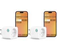 Meross Prise Connectée (Type E), 16A Smart Plug Compatible avec Apple HomeKit, Alexa et Google Home, Prise Intelligente avec Mesure de Consommation Électrique, Commande Vocale et Contrôle à Distance