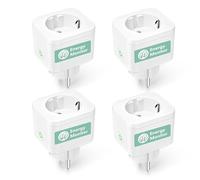 Meross Prise Connectée (Type F), 16A Prise WiFi Compatible avec Alexa et Google Home, 4 Prises Intelligente avec Mesure de Consommation d'Énergie pour Panneau Photovoltaïque, Configuration Bluetooth