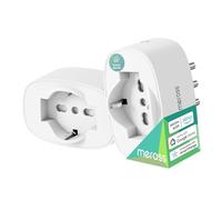 Meross Prise intelligente italienne, prise WiFi avec surveillance de la consommation, prise intelligente 16A, fonction minuterie, compatible avec Alexa, Google Home et SmartThings, contrôle vocal et à