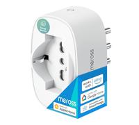 Meross Prise WiFi italienne, prise intelligente (type C, F, L) avec surveillance d'énergie, prise intelligente compatible avec Apple HomeKit, Alexa et Google Home, contrôle à distance, 3840 W, 16 A