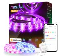 Meross Ruban à LED Connecté WiFi (2x5M), RGB Bande Lumineuse Intelligente Compatible avec HomeKit, Siri, Alexa et Google Home, Guirlande Lumineuse LED Multicolore avec Contrôle Vocale à Distance