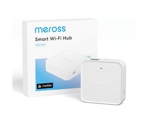 Meross Smart Hub Matter MSH450 | Alarme 110 DB & Port Ethernet | Prend en Charge Détecteur Fumée, Capteurs (Porte/Fenêtre, Fuite Eau, Temp/Humidité) - Compatible avec Apple Home, Alexa et Google Home