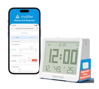 Meross Thermomètre Hygromètre Connecté WiFi (HUB REQUIS), Moniteur de Température et d’Humidité Compatible avec Apple Home, Alexa et Google Home, Surveillance à Distance et Notification d’Alarme