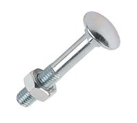 Merriway BH04823 Lot de 25 boulons de carrosserie avec écrous, M6 x 50 mm