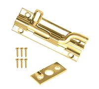 Merriway BH06962 Bulk Hardware Lot de 1 boulon de porte en laiton poli à col de cygne 75 mm Doré