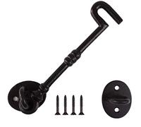 Merriway BH06966 Bulk Hardware Crochet de cabine traditionnel en fonte Noir 150 mm