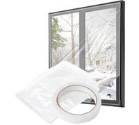 Merriway StormSeal BH04945 Kit de film rétractable pour isolation de fenêtre double vitrage fourni avec ruban adhésif double face couvre 1,2 x 1,5 m et 1,8 m²