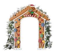 Merry Christmas Banner - 2D 200 x 180 cm - Festive Funny Gingerbread Man | Christmas Porch Signe Yard Flag Outdoor Patio Garden Pathway | Entrée Indoor Home Office Holiday Party Merry Christmas - 2D