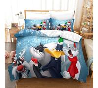 Merry Christmas Ensemble Housse De Couett Imprim¿¿ D Et Taie D'oreiller Ultra Doux Microfibre Hypoallerg¿¿Nique Pcs£¬Ensemble Housse De Couette Avec Ferm