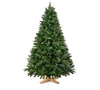 Merry Tree Sapin de Noel Artificiel Premium - Sapin de Noel Artificiel 120 cm en PE + PVC avec Rendu Naturel & réaliste - Moulage par Injection - Pied en Bois élégant - Christmas Tree - Haute qualité