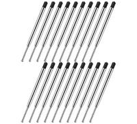 MERRYHAPY 30 Pièces Recharges de Stylos à Bille Encre Noire Pointe Moyenne Pack Compatibles pour Écriture Fluide Bureau École