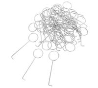 MERRYHAPY 50 Crochets de Levage en Fer Argenté Faciles à Utiliser pour Extracteur de Grille D'égout, Outils Robustes pour Siphon de Sol en Pack de 50 Pièces