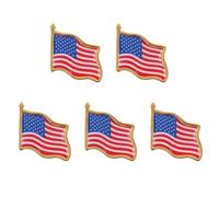 MERRYHAPY 50 Épingles à Boutonnière Drapeau Américain en Alliage Métallique Plaqué Laiton et Émail, Léger et Anti-rouille, Pack de 50 pour Collectionneurs et Accessoires Portables