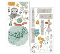 MERRYHAPY Autocollant Mural Toise Animaux en Pvc pour Garçon et Filles, Décoration Créative et Tableau de Croissance, pour Couloirs et Jardins D'garçon et Filles, Motif Arbre et Animaux