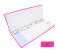 MERRYHAPY Bloc-notes Hebdomadaire Non Daté Rose, 1 Pièce, Papier Anti-traversée, Planificateur de Tâches et Agenda Bureau pour Organisation Semaine et Suivi Habitudes