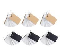 MERRYHAPY Bloc Papier Dessin 6 Carnets à Anneaux, Feuilles Mobiles en Papier Cartonné Noir et Blanc, Format A6, pour Prise de Notes en ureau