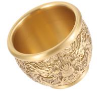 MERRYHAPY Bol Décoratif Bassin Trésor Élégant Motif Dragon en Laiton Doré Style Chinois pour Décoration de Bureau ou Maison