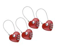 MERRYHAPY Cadenas à Combinaison Serrure Sécurisée à 3 Chiffres pour Bagages Lot de 4 en Alliage de Zinc pour Valises et Paquet à Dos en Voyage la Maison