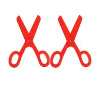 MERRYHAPY Ciseaux de Clown Géants Rouges Lot de 2 Pièces en Plastique Léger, Accessoire de Costume Amusant pour Fête et Mascarade pour Spectacle et Déguisement