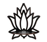 MERRYHAPY Étagère d'angle Murale Forme Lotus Sculptée Ajourée en Bois Foncé Support Décoratif Élégant et Fonctionnel pour Chambre ou Salon