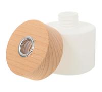 MERRYHAPY Flacon Diffuseur à Roseaux, Pot de Parfum Rechargeable, 100ml, Bois et Verre, Lavable, Portable, Blanc, pour Fêtes et Réunions de Famille