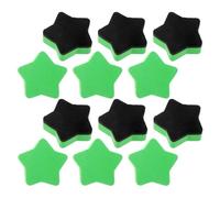MERRYHAPY Lot de 12 Effaceurs à Sec Mini en Feutre EVA Forme Étoile Verte avec Design Ergonomique Magnétique pour Tableaux Blancs et Noirs Utilisation en Bureaux et Écoles