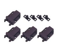 MERRYHAPY Lot de 4 Loquets Automatiques pour Porte de Placard Marron en Abs Ouverture Silencieuse et Système Push To Open pour Armoire et Meuble