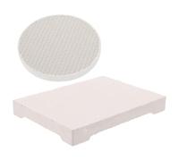 MERRYHAPY Panneau de Soudure Robuste en Gypse Blanc, Structure Nid D'abeille Ronde, Isolation et Haute Dureté, Fin des Bijoux en Métal et Argenté