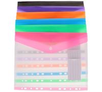 MERRYHAPY Pochettes de Rangement pour Documents A4 Perforées 11 Trous Lot de 6 en Pp Transparent Résistant pour Trieurs et Classement Bureau