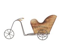 MERRYHAPY Pot de Fleurs Modèle Vélo Vintage en Fer et Bois, Décoration Unique pour Étagères ou Table, Support Plante Original Style Bicyclette Rétro
