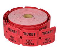 MERRYHAPY Rouleau de Tickets de Tombola Faciles à Utiliser en Papier Couché Épais Rouges pour Fêtes d'entreprise et Tirages Sort