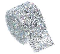 MERRYHAPY Ruban Diamant Autocollant Argenté 30mm pour Accessoire Couture, Décoratif en Verre, pour Projet de Couture et Fête de Mariage, 1 Rouleau