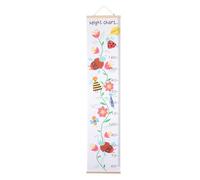 MERRYHAPY Toise de Croissance Murale Motif Fleur Cartoon Style Nordique en Toile D'huile Blanche Facile à Suspendre et Enroulable pour Chambre D'garçon et Filles