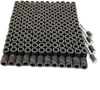 Merryland 184 Pcs Tambour de Ponçage 6,5 mm 120# Manchon pour Dremel | 180 Pcs Bande de Ponçage, 4 Pcs Tambour Mandrin, Outils Rotatifs Électriques DIY, RMTA184C4